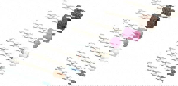 9 Piece Aluminum Oxide Vitrified Mounted Stone Abrasive Point Set